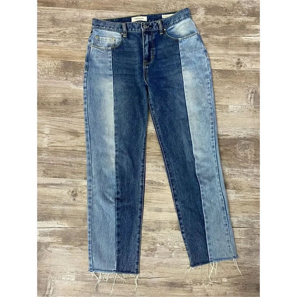 PACSUN Vintage Icon Jeans Raw Hem Cropped Denim Women’s Size 27